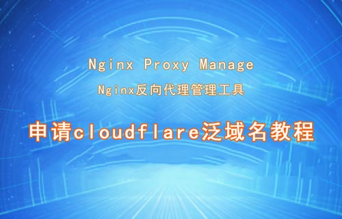 Nginx Proxy Manager申請(qǐng)cloudflare泛域名教程