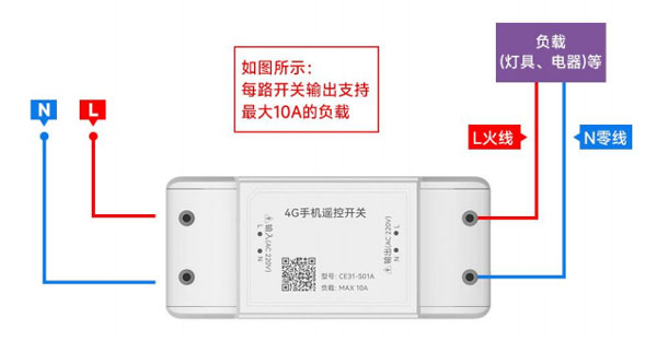 3-CE31-S01A遙控開(kāi)關(guān)接線示意圖