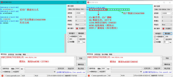 5  LoRa MESH數傳電臺基礎通訊功能