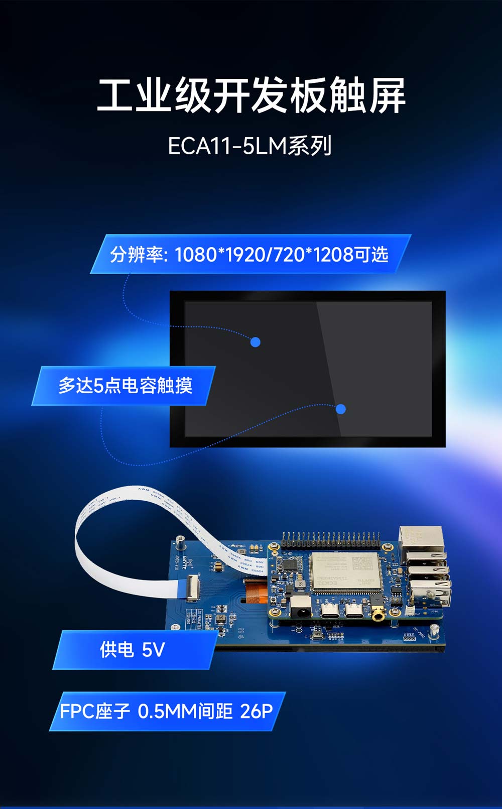 ECA11-5LM系列開發(fā)板觸屏