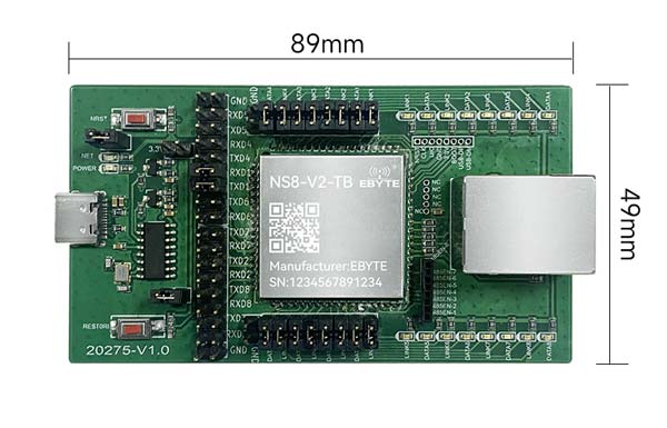 NS8-V2-TB系列8串口轉(zhuǎn)以太網(wǎng)貼片模塊開發(fā)板配置教程